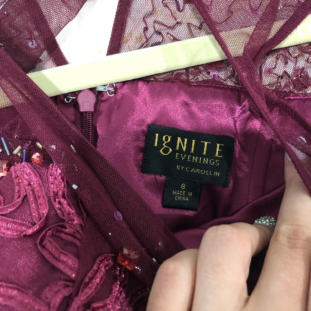 Burgundy bridesmaid dress